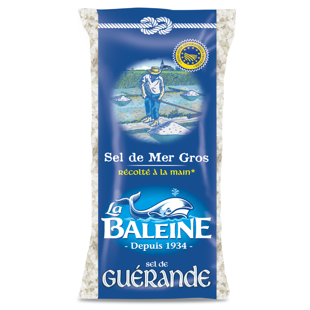 Gros sel gris de Guérande LA BALEINE sachet 800g