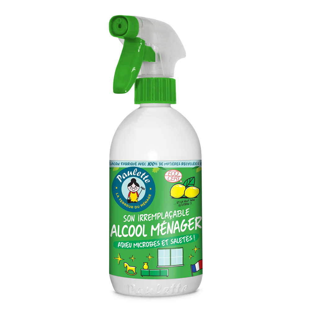 Alcool ménager multi-surface parfum citron PAULETTE - Spray 500ml