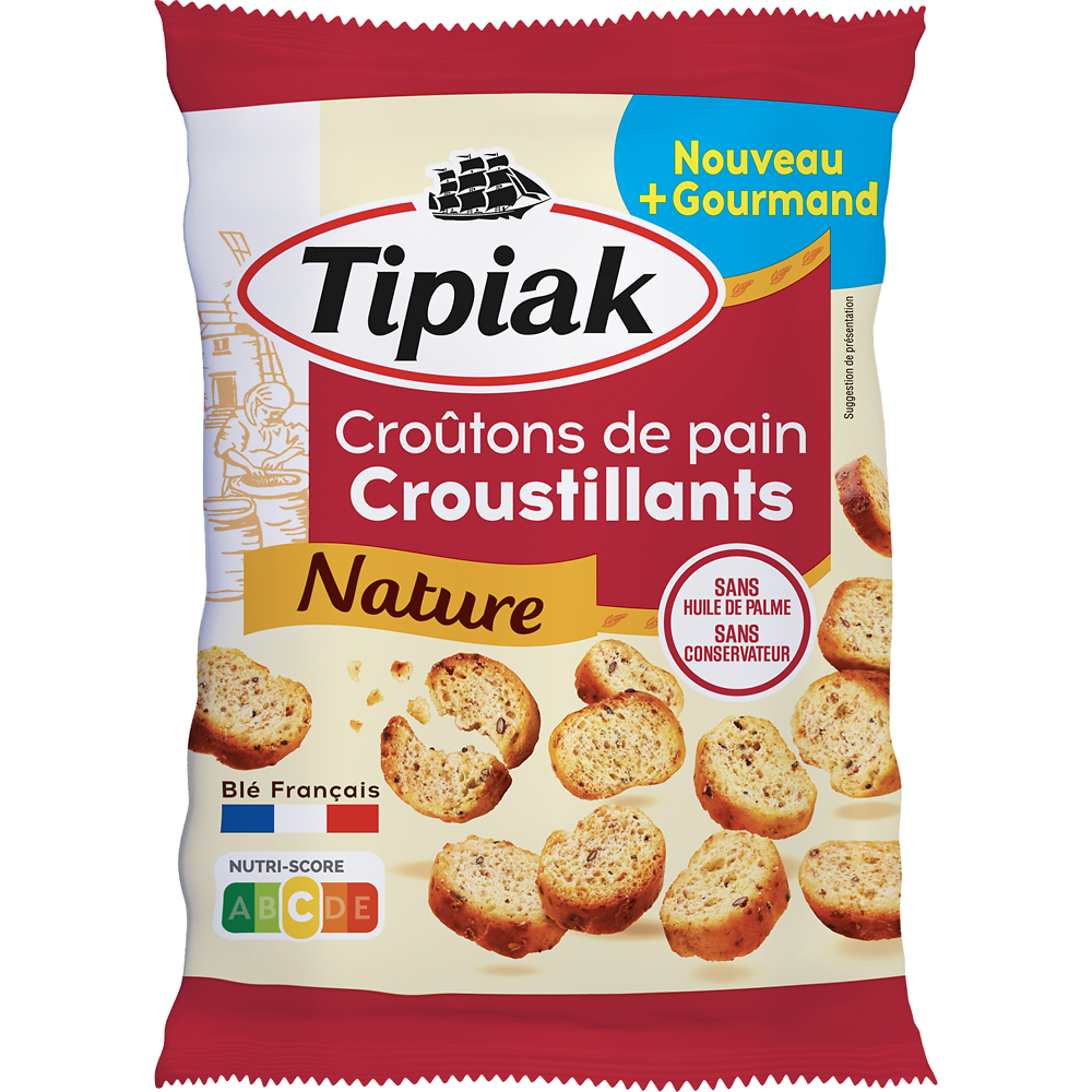 Croûtons nature TIPIAK, sachet de 75g