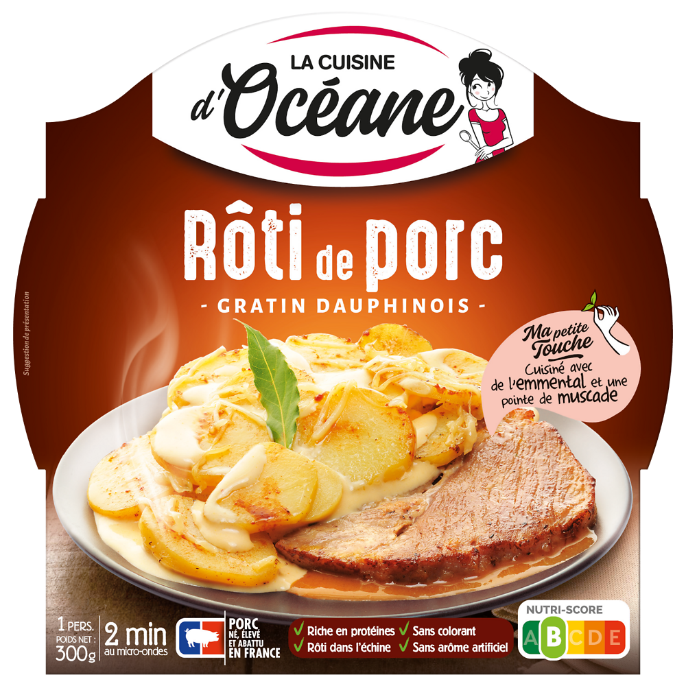 Rôti de porc et gratin dauphinois LA CUISINE D'OCEANE, 300g