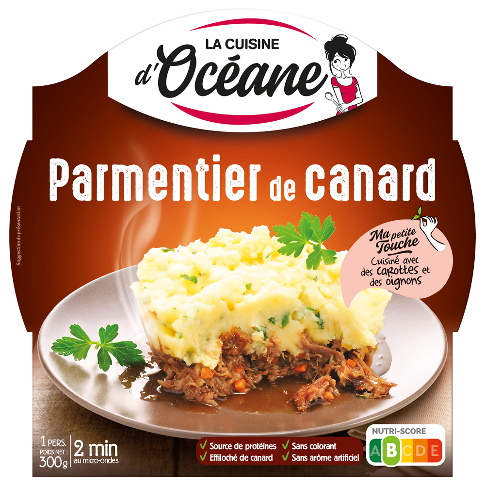 Parmentier de canard LA CUISINE D'OCEANE, 300g