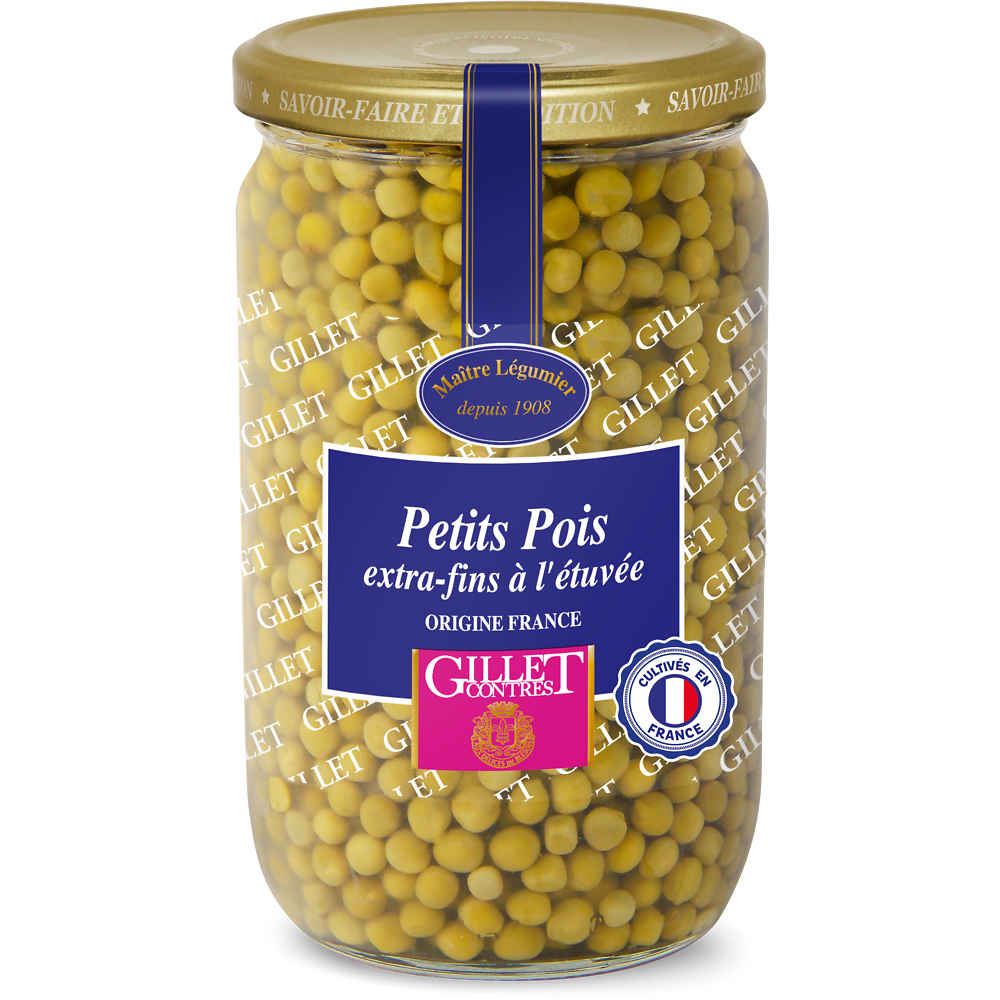 Petits pois extra fins GILLET CONTRES - Bocal 445g