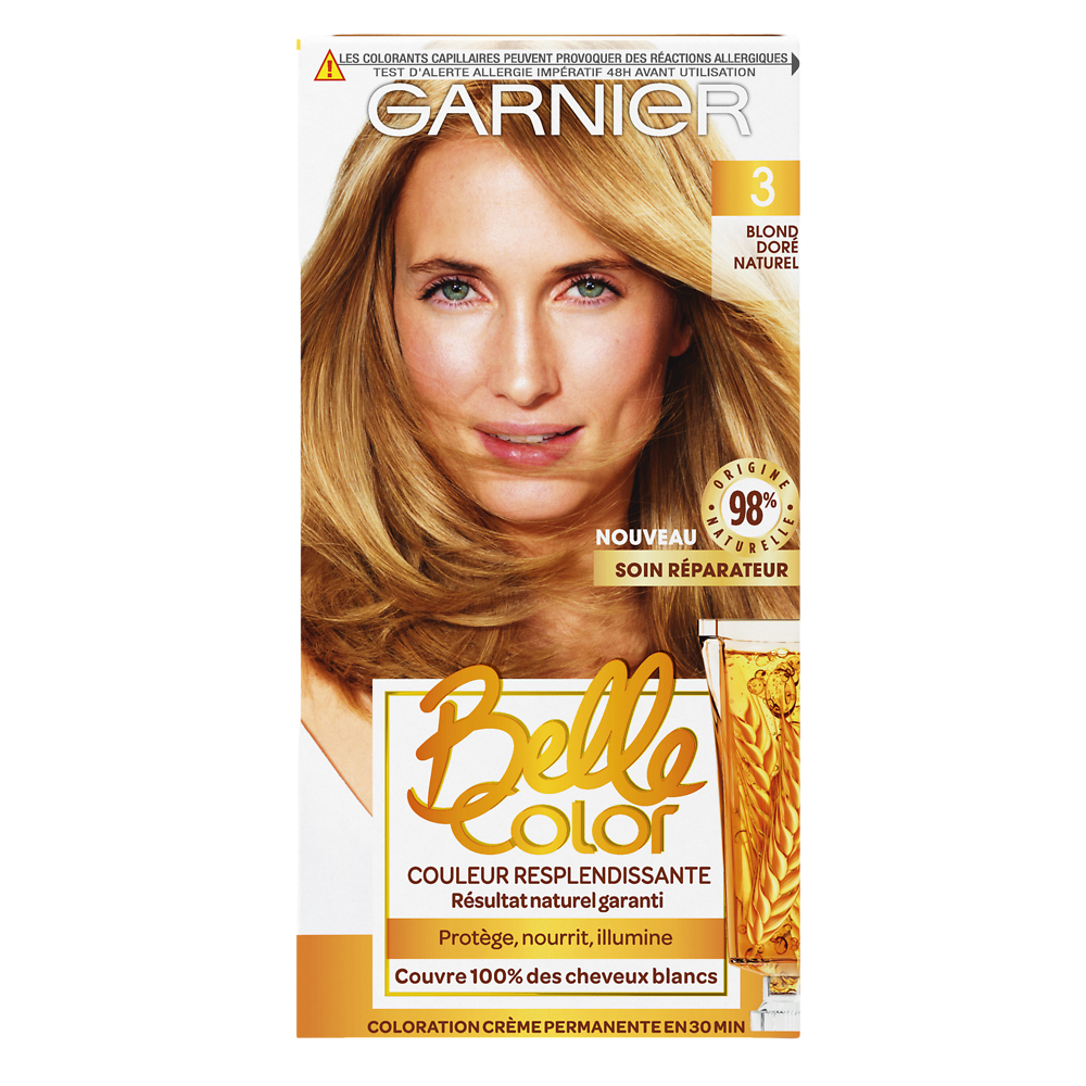 Coloration permanente blond doré n°3 BELLE COLOR