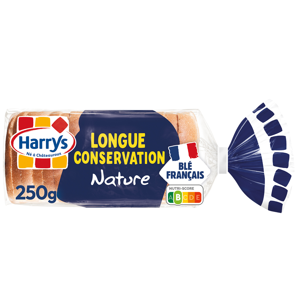 Pain de mie extra moelleux Nature longue conservation HARRYS - 250g