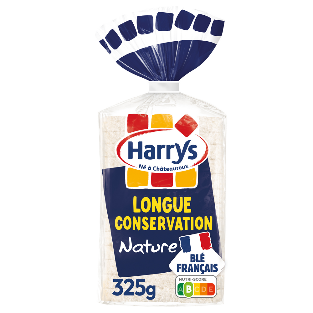 Pain de mie Longue conservation Nature sans croûte HARRYS - 325g