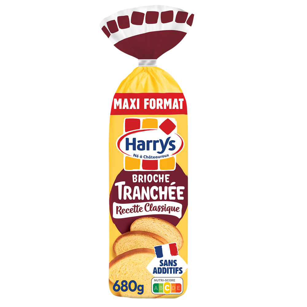 Brioche Tranchée recette classique Nature Maxi sans additifs HARRYS -680g