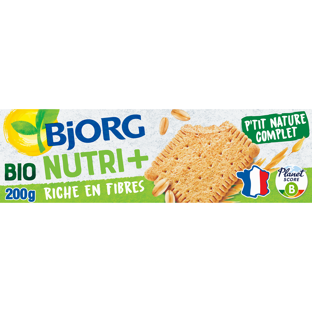 Biscuits le P'tit Nature complet Bio BJORG - Paquet 200g