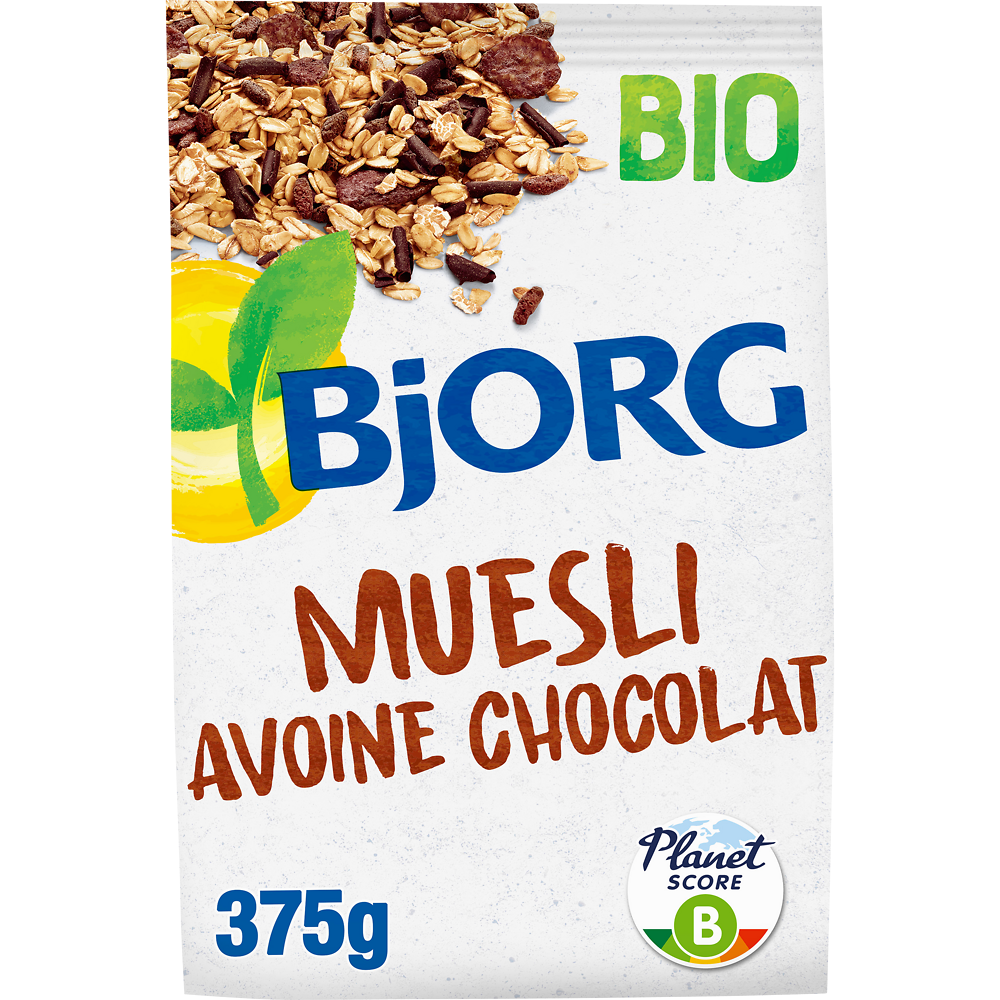 Muesli avoine et chocolat bio BJORG, 375g