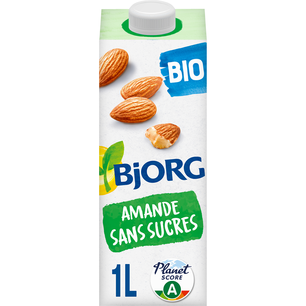 Boisson végétale Bio Amande Sans sucres  BJORG - Brique 1L