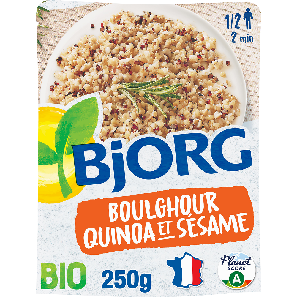 Boulgour au quinoa et au sésame bio BJORG, paquet de 250g