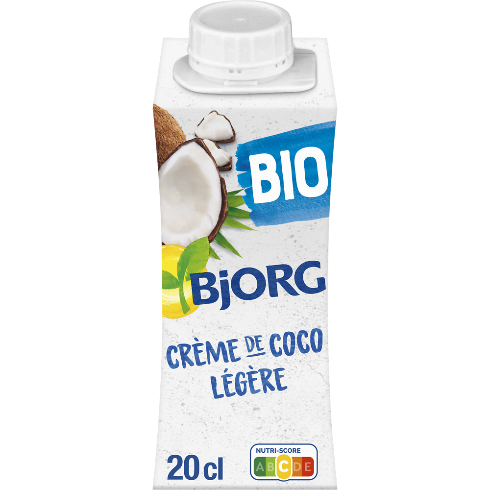 Crème coco légère bio BJORG, 200ml