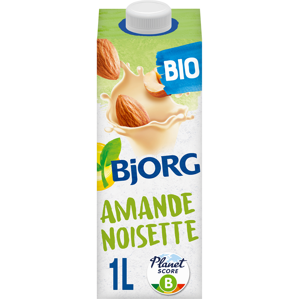 Boisson végétale Bio Amande Noisette BJORG - Brique 1L