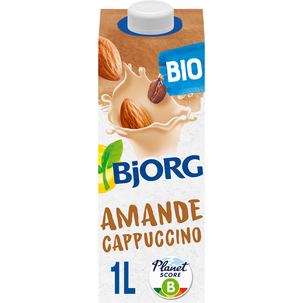 Boisson végétale Bio Lait d'amande Cappuccino BJORG - Brique 1L