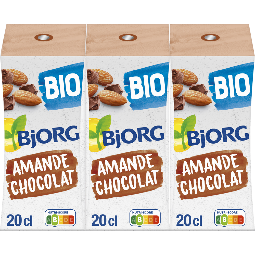 Boisson végétale Amande chocolat BIO BJORG - 3 briques de 20cl