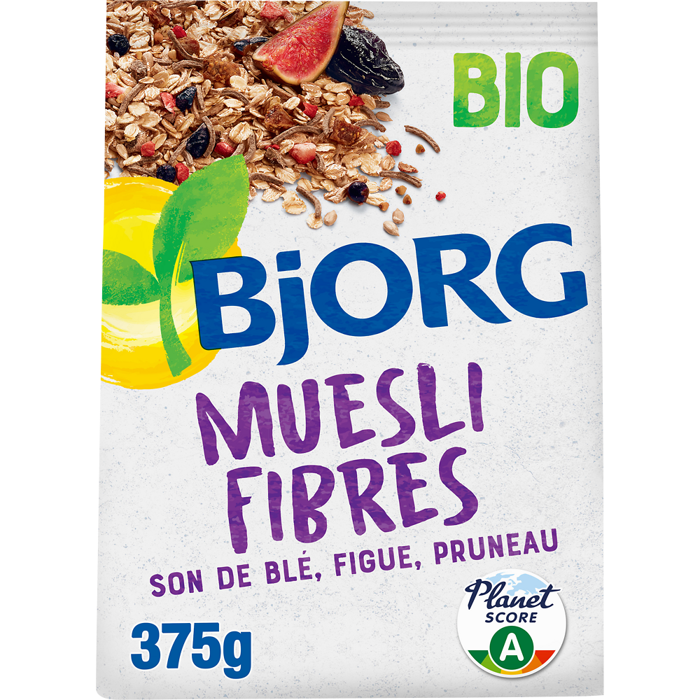 Muesli fibres son de blé bio BJORG, 375g