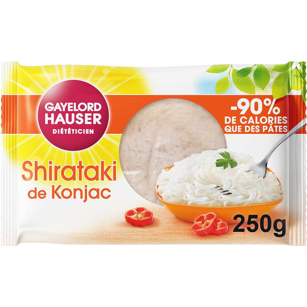 Shirataki de konjac sans rinçage GAYELORD HAUSER, paquet de 160g