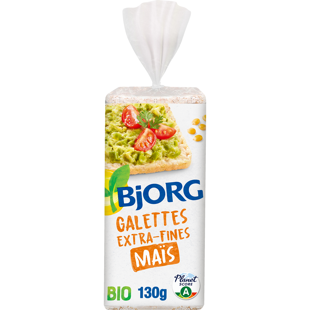 Galettes de mais extra fines bio BJORG, paquet 130g