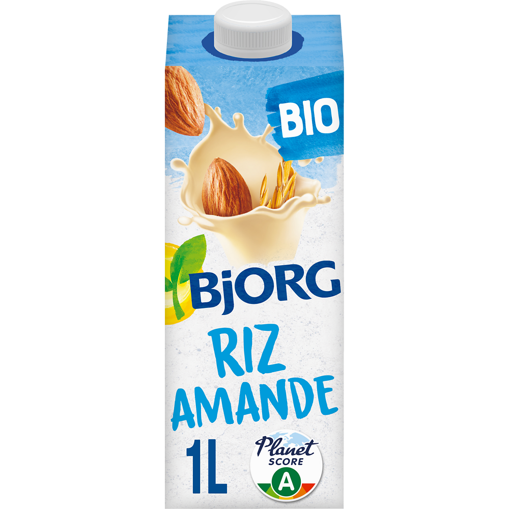 Boisson végétale Bio Riz Amande BJORG - Brique 1L