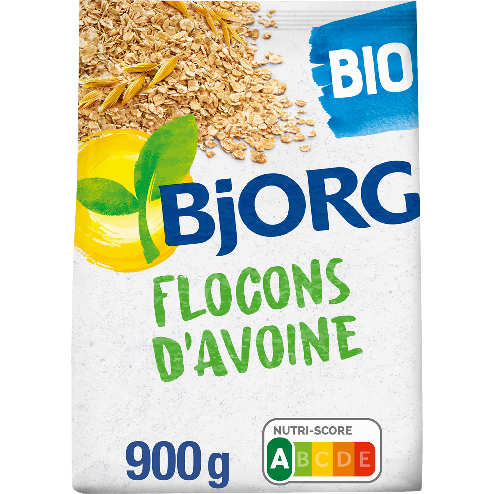 Céréales flocons d'avoine complète Bio BJORG - Sachet 900g