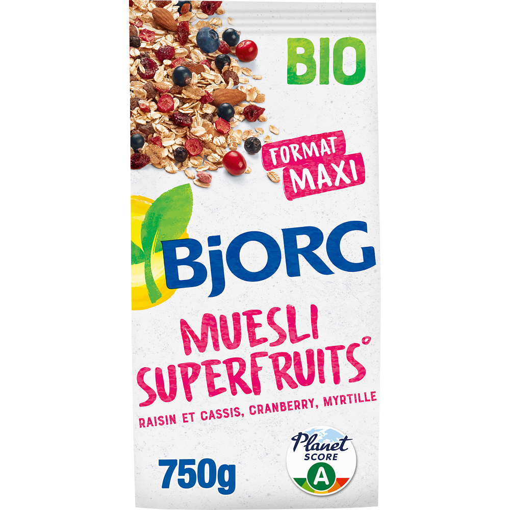 Müesli aux superfruits bio BJORG,750g