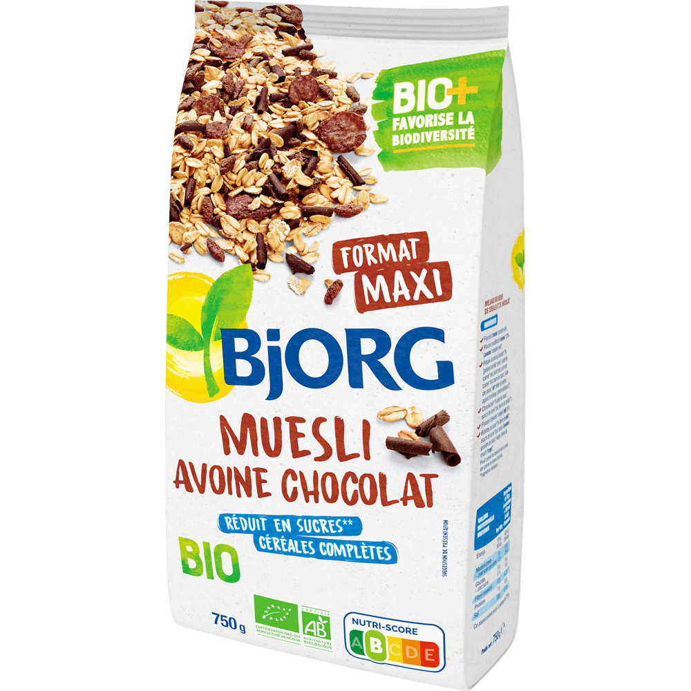 Muesli avoine chocolat bio BJORG 750g