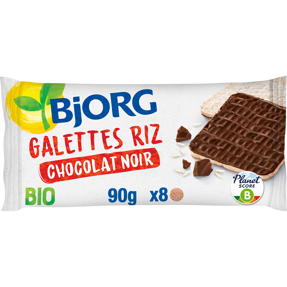 Fine galettes de riz chocolat noir bio BJORG 90g