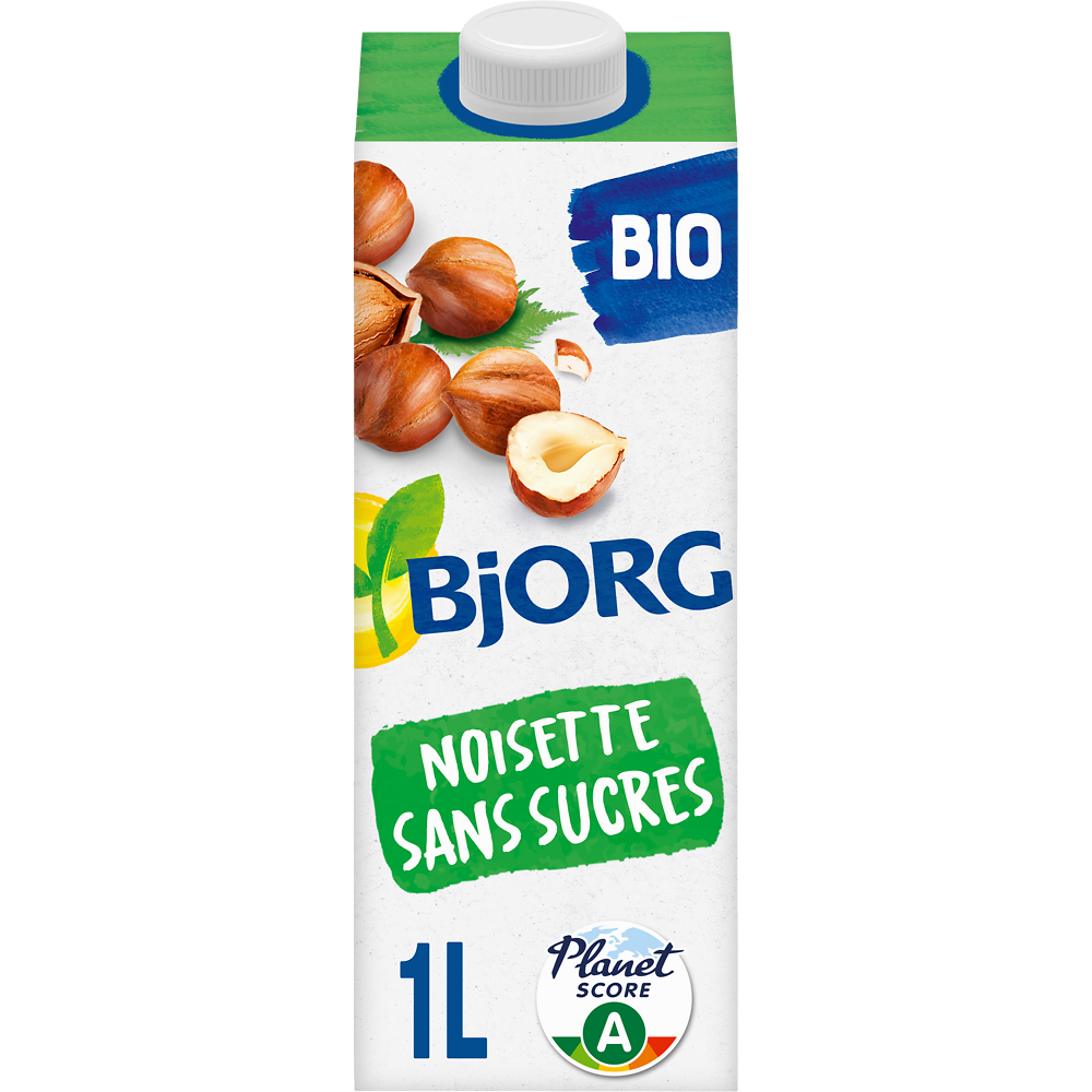 Boisson végétale noisette sans sucres bio BJORG, 1 litre