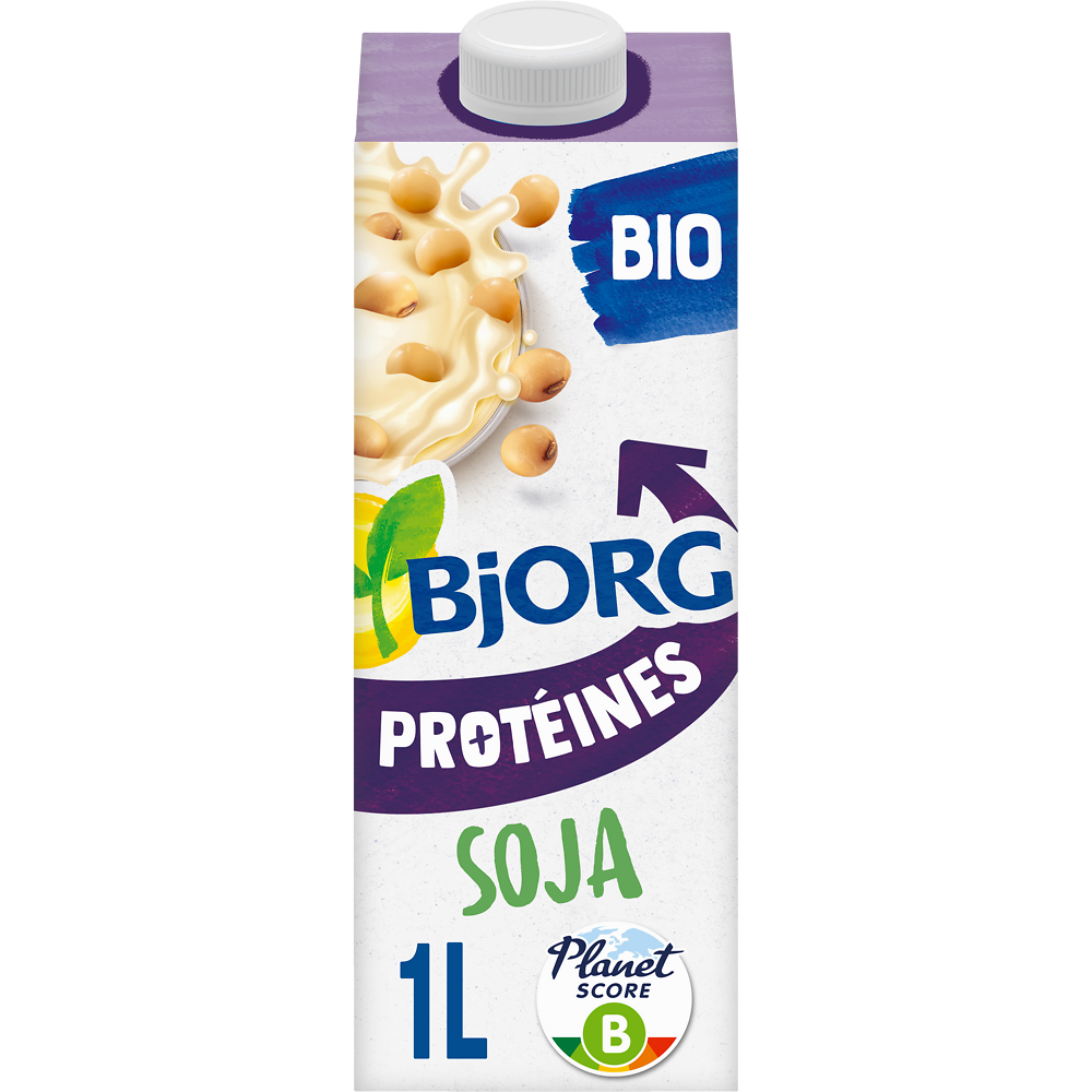 Boisson soja protéine bio BJORG, 1 litre