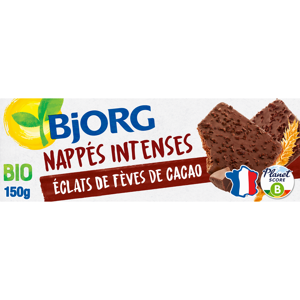 Biscuits nappés chocolat intense bio BJORG, 150g