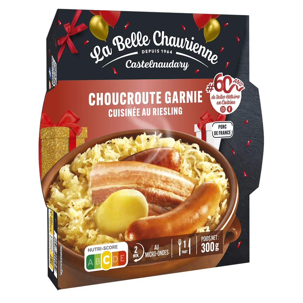 Choucroute cuisinée au riesling LA BELLE CHAURIENNE, Boîte 300g