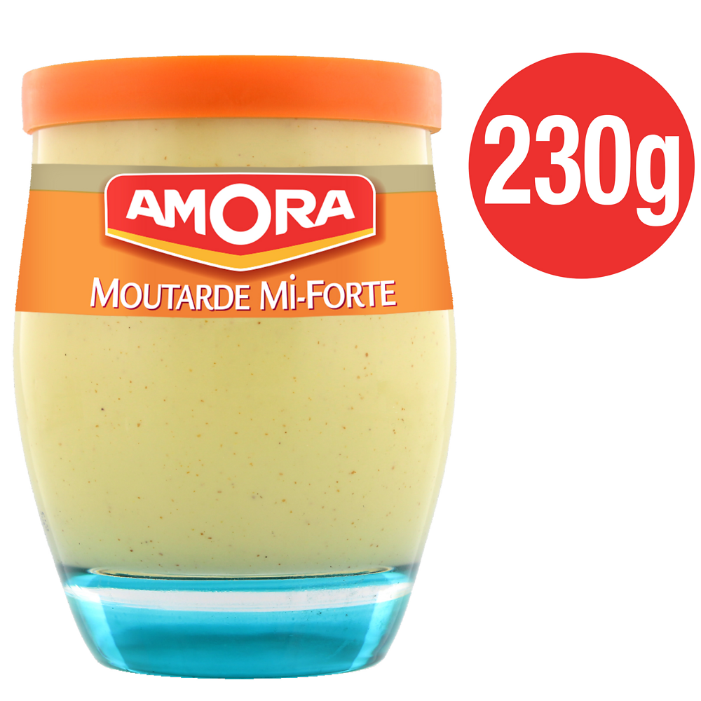 Moutarde mi forte AMORA, 230g