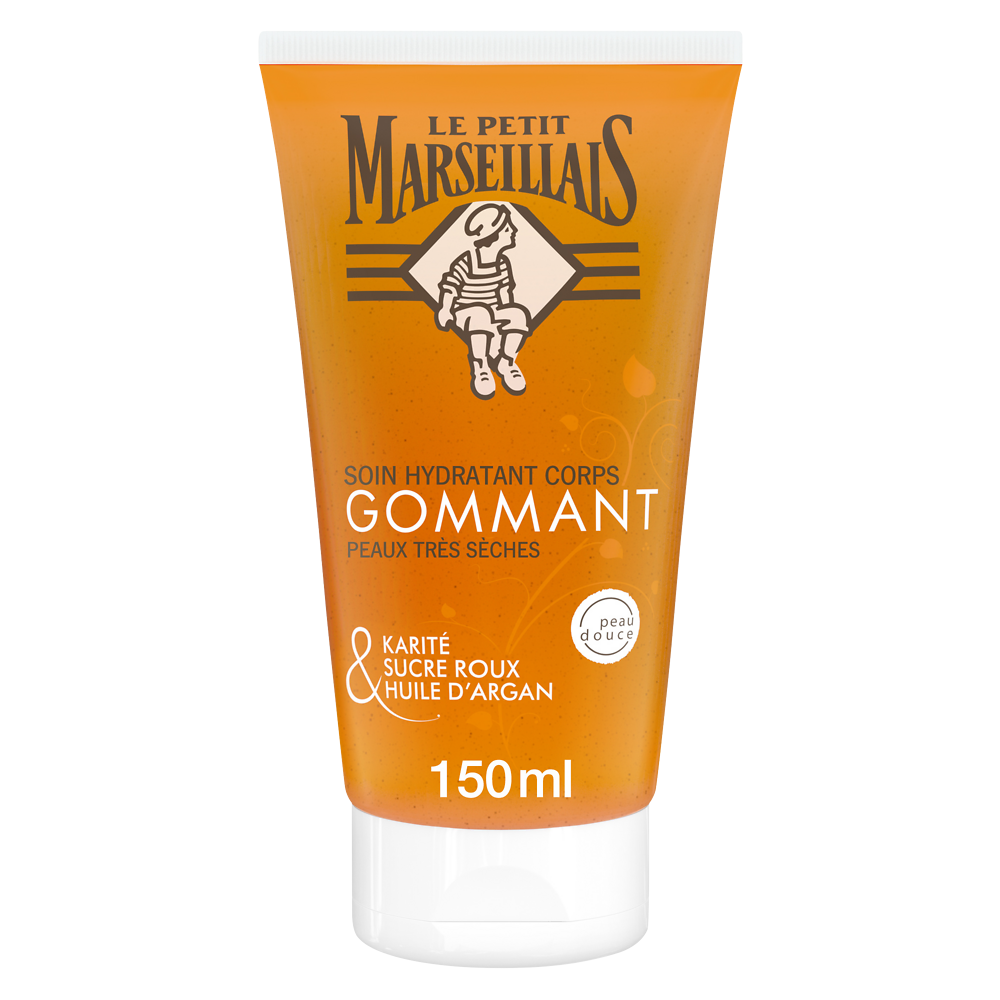 Soin gommant pour le corps hydratant au karité et huile d'argan LE PETIT MARSEILLAIS, 150ml