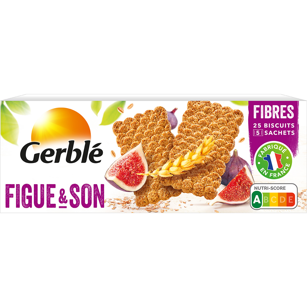 Biscuits figue et son GERBLE -   5x5, 210g