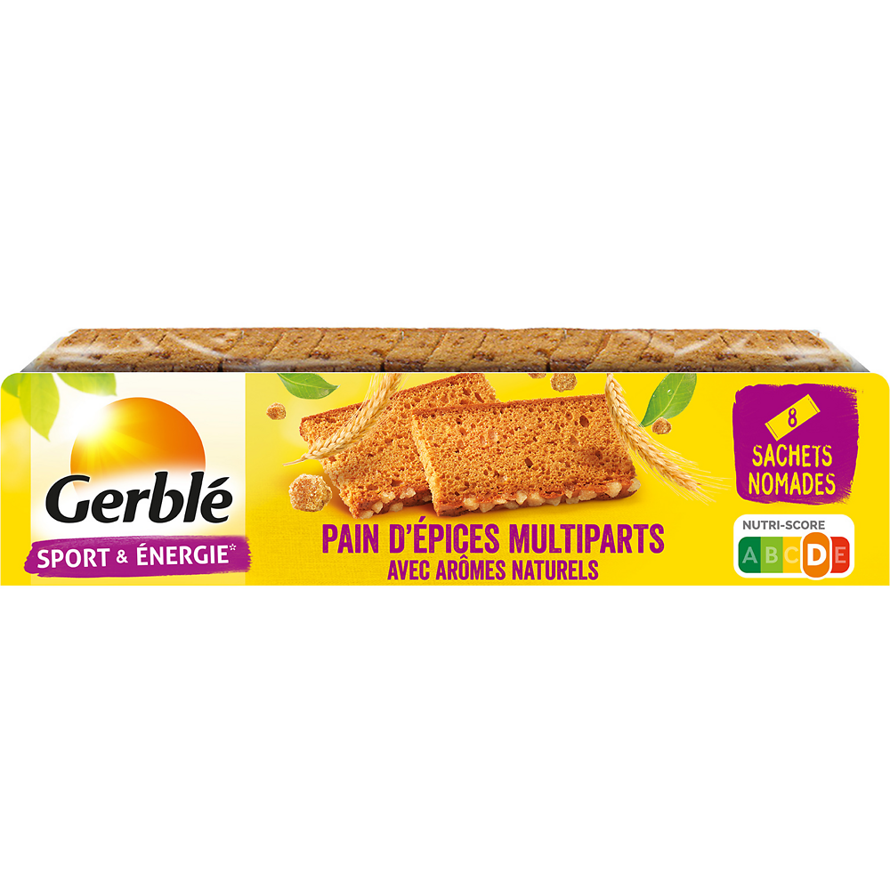 Pain d'épices multiparts GERBLE -  8 sachets, 350g