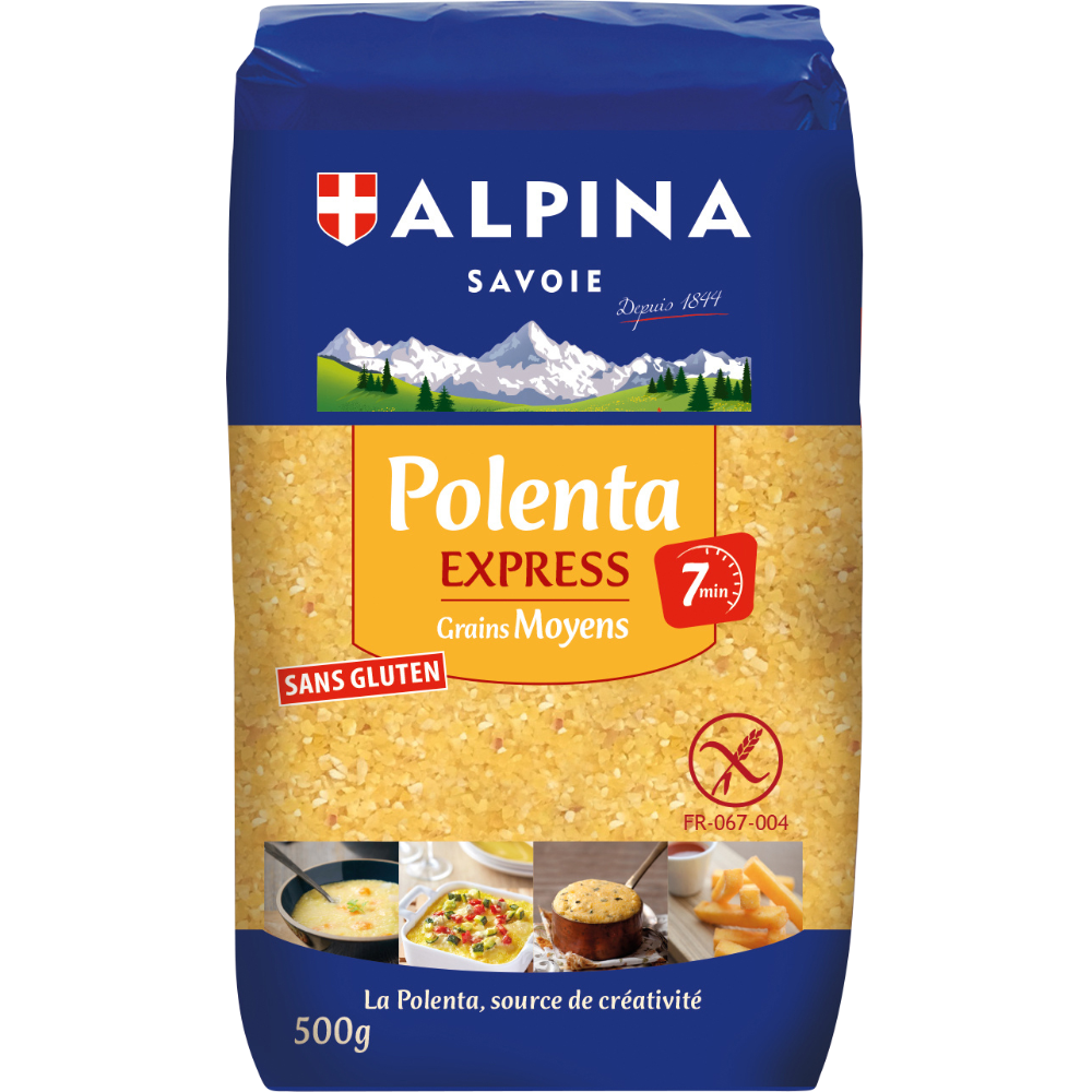 Polenta express grains moyens ALPINA SAVOIE, 500g