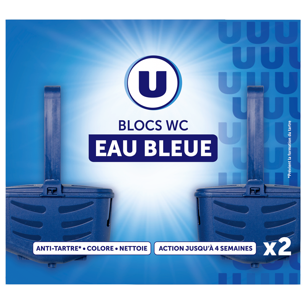 U Blocs wc eau bleue  2x40g