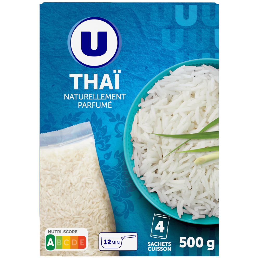 U Riz long Thai  4 sachets cuisson de 125g, 500g