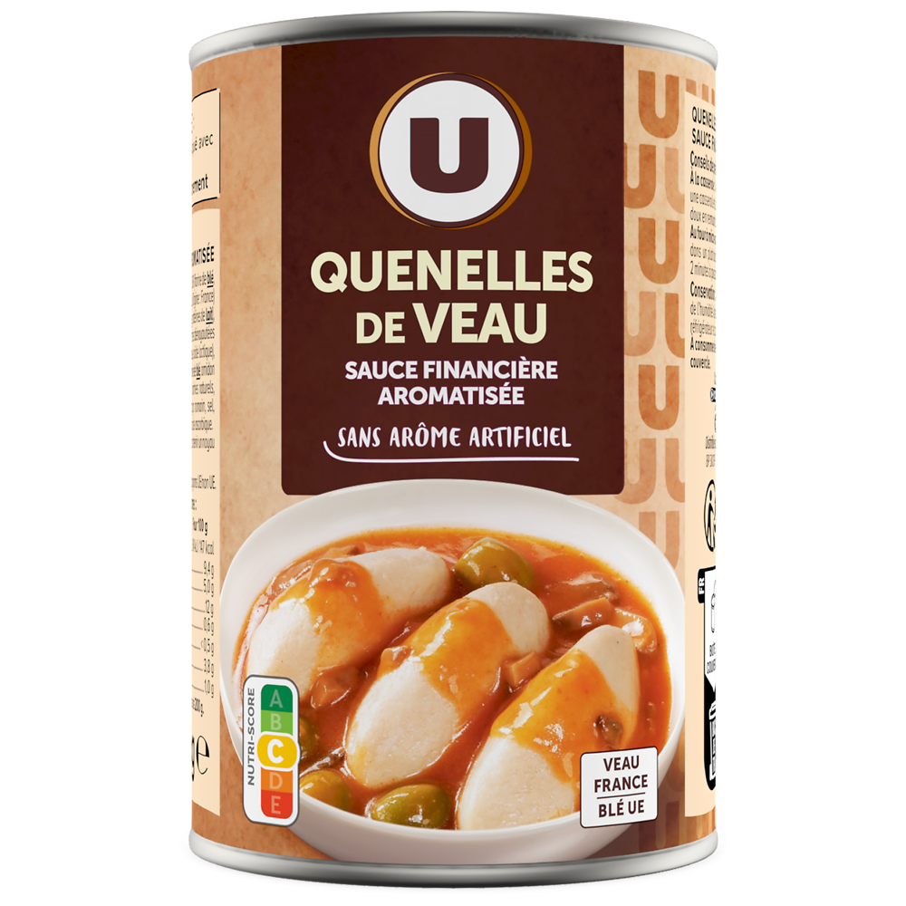 U Quenelle de veau sauce financière aromatisée  boîte de 400g