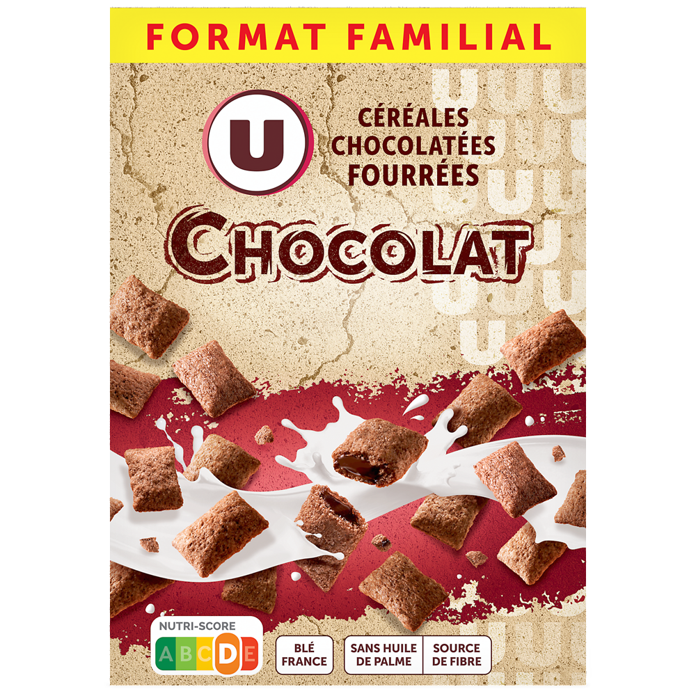 U Céréales chocolatées et fourrées au chocolat - 600g