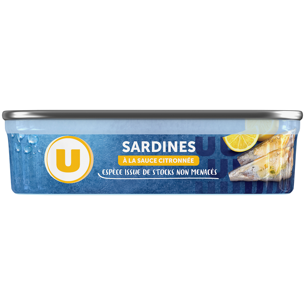 U Sardines sauce citronnée  boîte de 135g