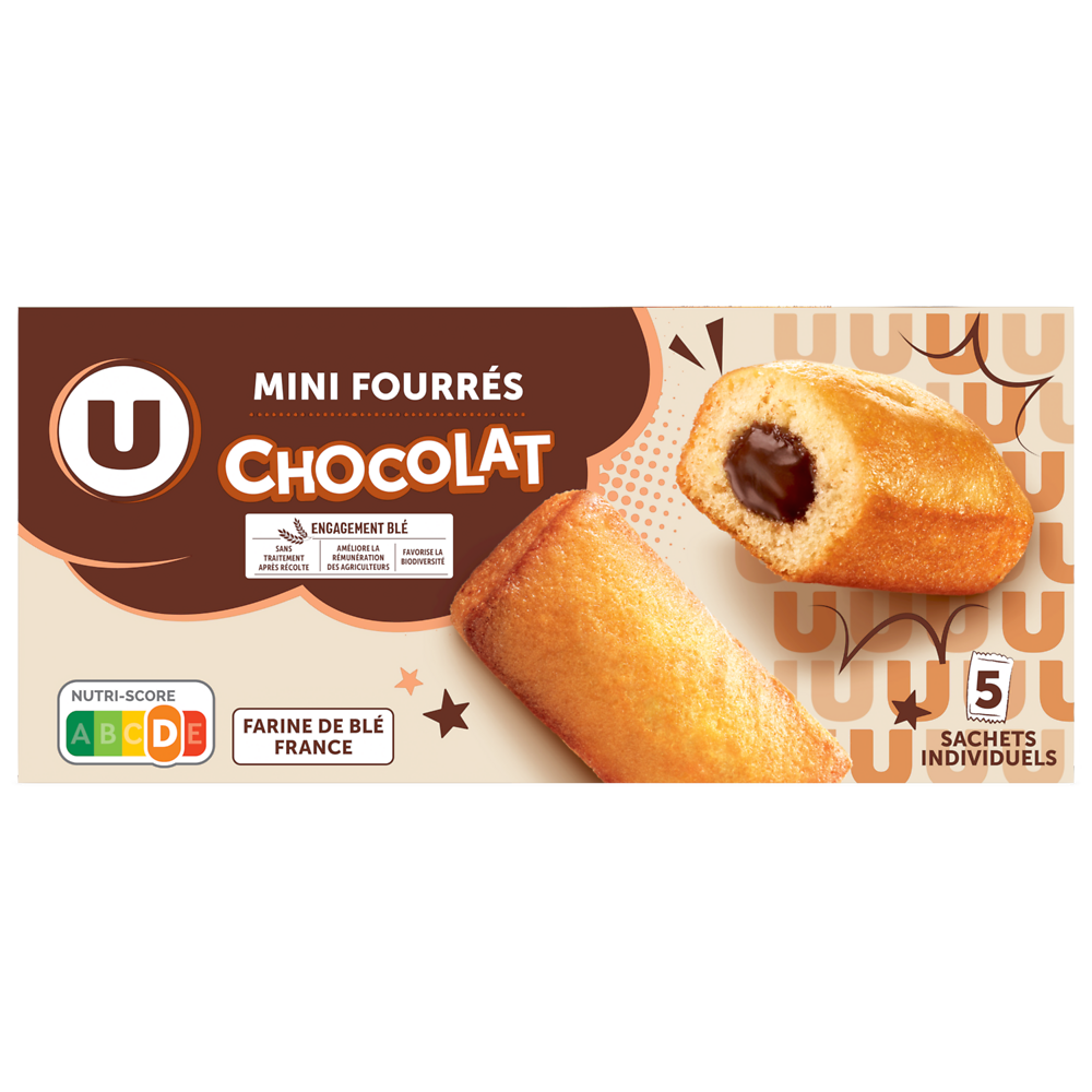 U Mini gateaux fourré chocolat  paquet de 150g