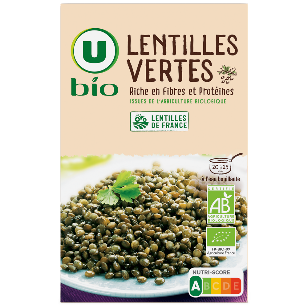 U BIO Lentilles paquet de 500g