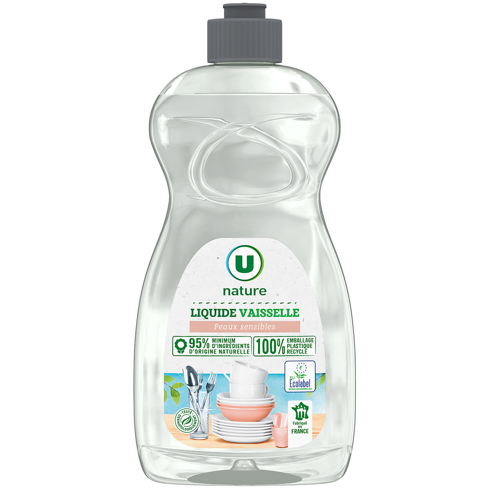 U NATURE Liquide vaisselle peaux sensibles - Flacon 500ml