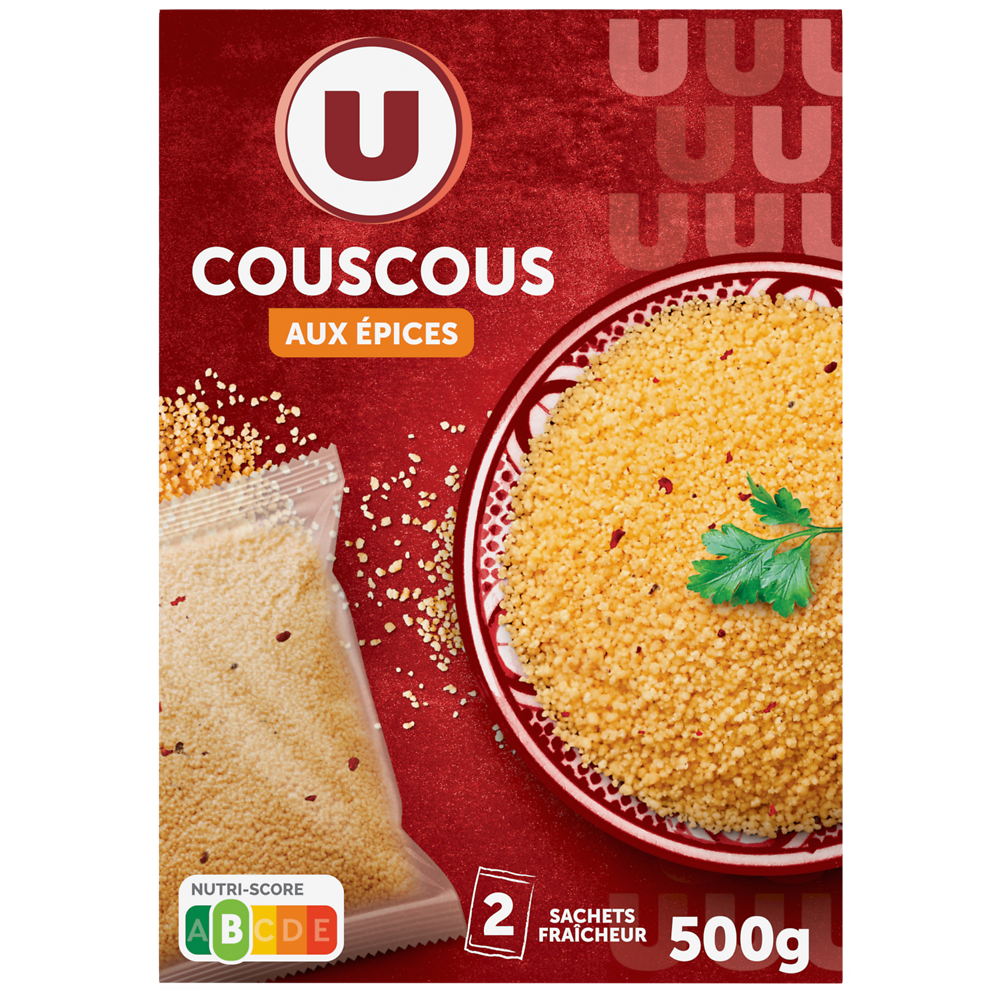 U Graines de couscous aux épices  2 bôites, 250g