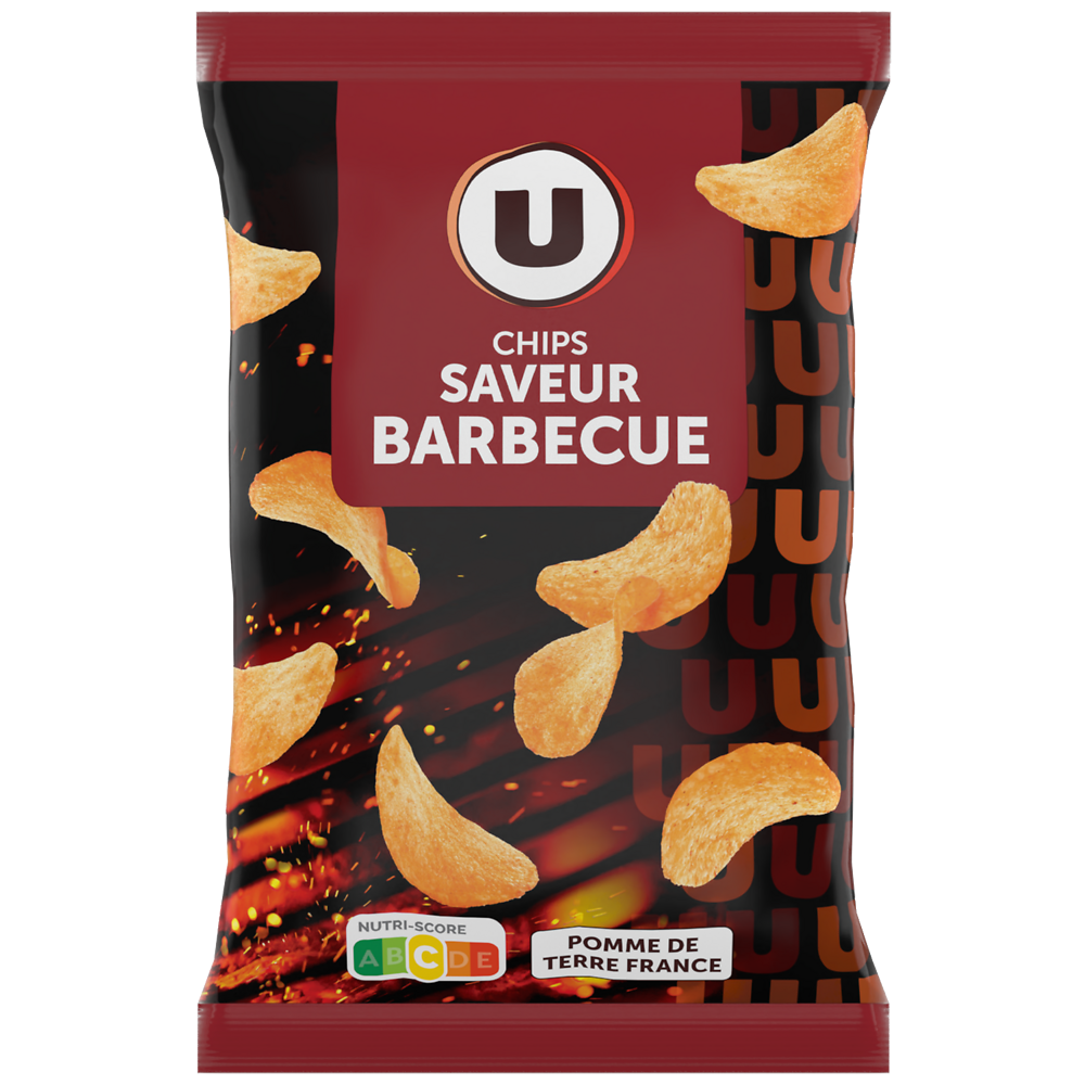 U Chips saveur barbecue  paquet de 135g