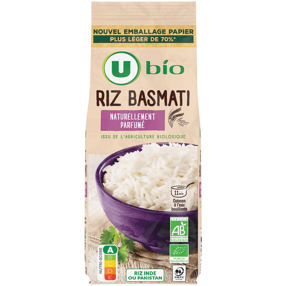 U BIO Riz basmati  500g