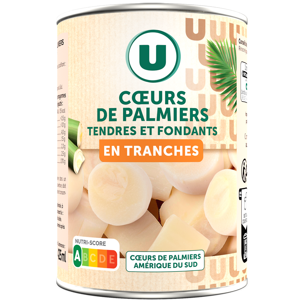 U Coeurs de palmier en rondelles - Boîte 250g