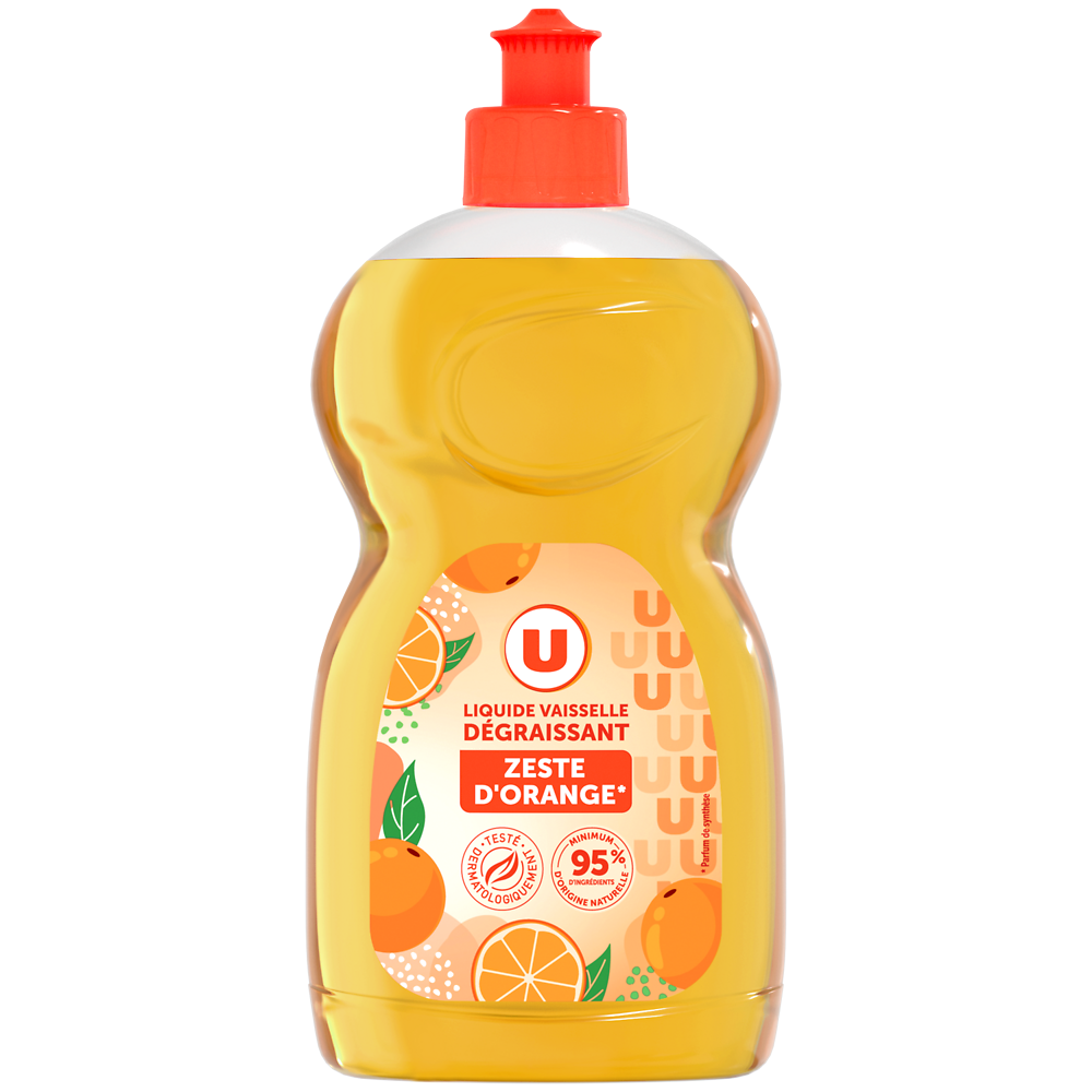 U Liquide vaisselle zeste d'orange 500mL