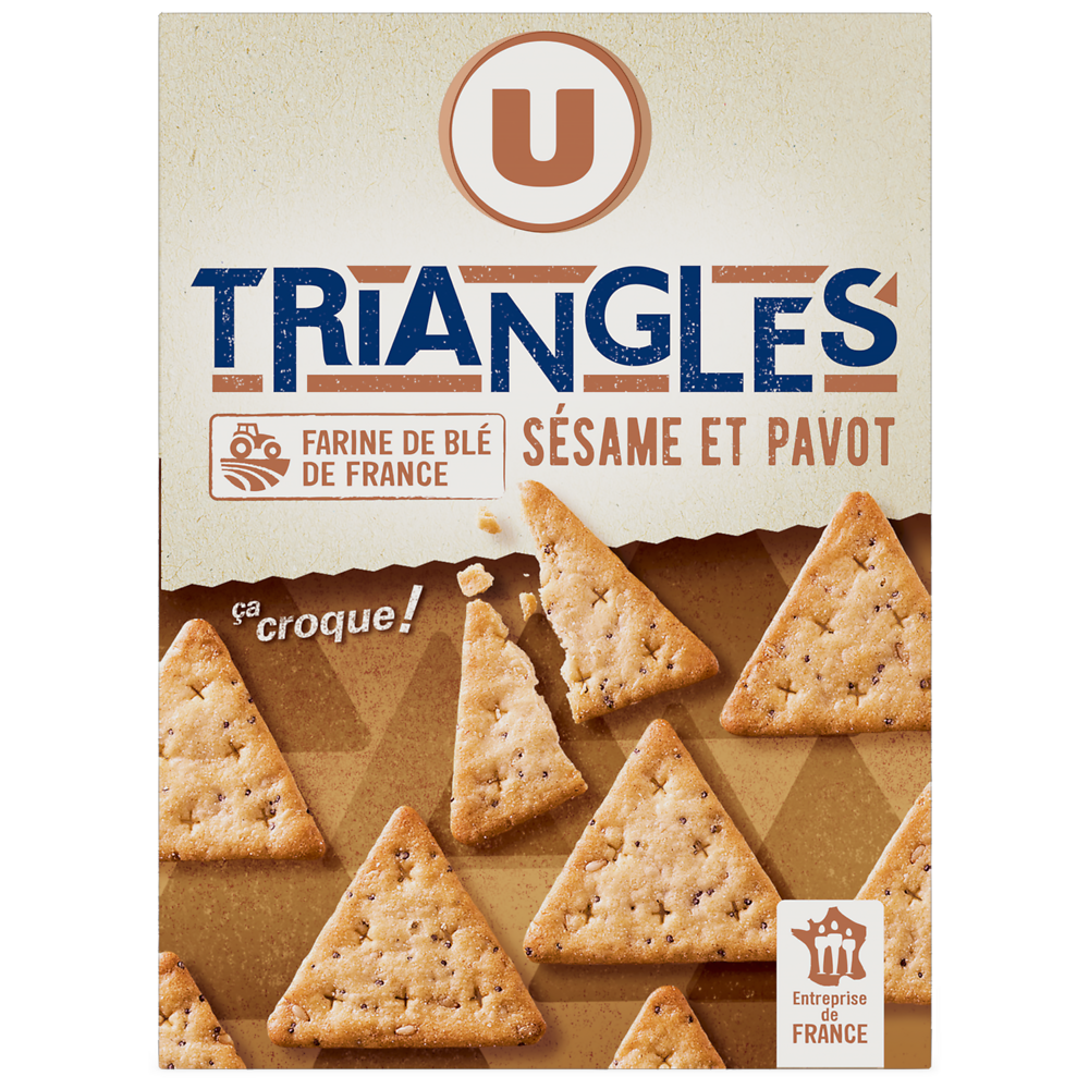 U Triangle au sésame et pavot  sachet de 100g