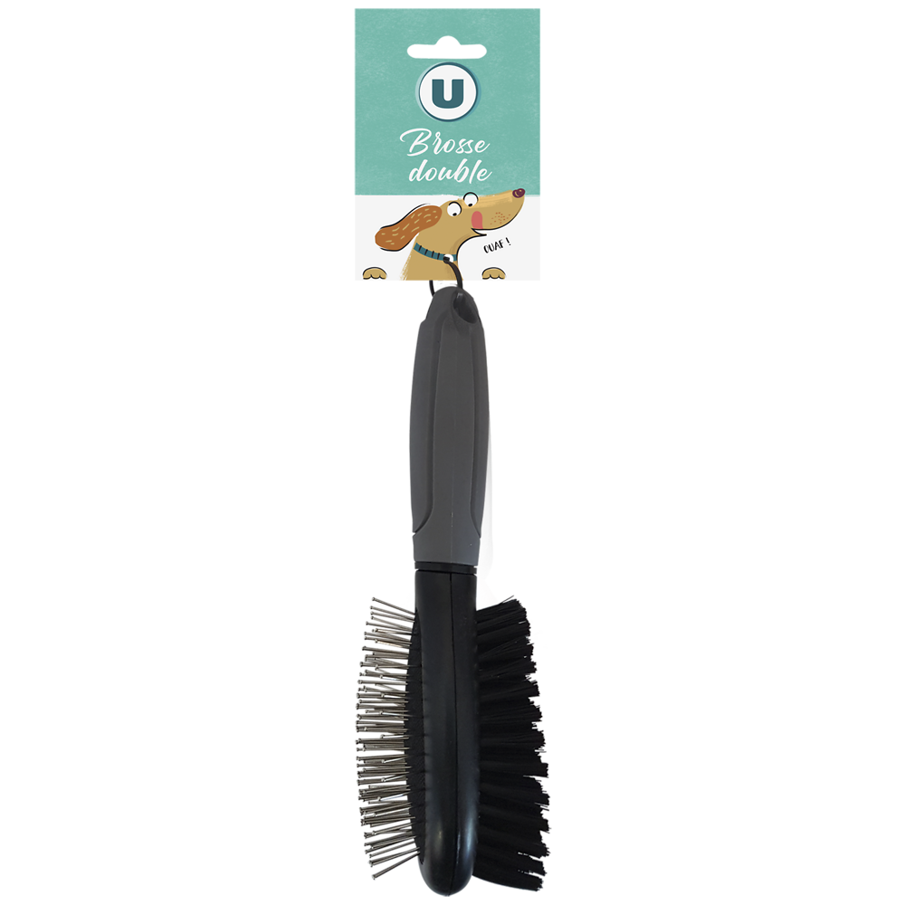 U Brosse double face pour chien,  168g